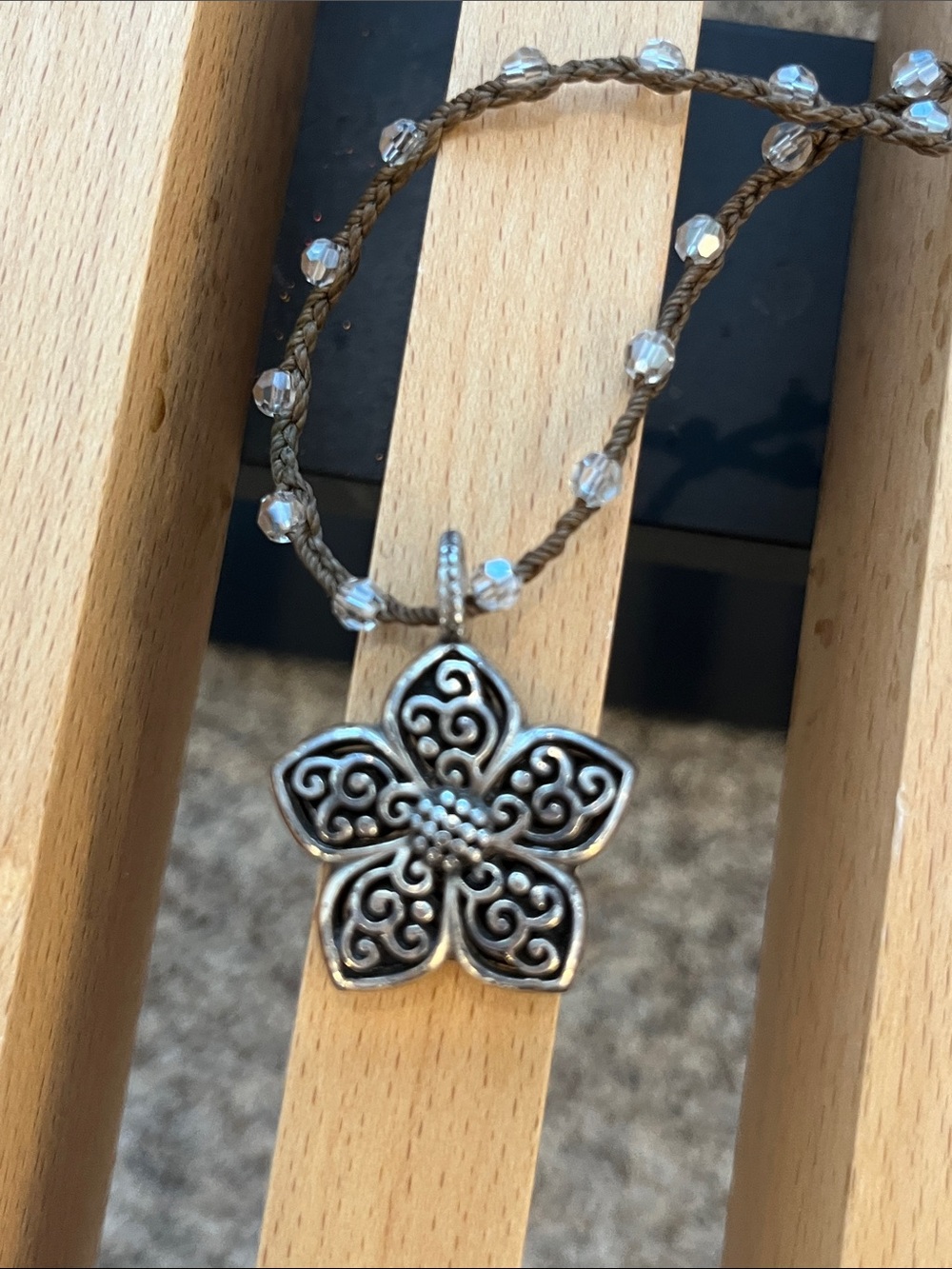 🌸Brighton🌸Silver Floral Filigree Pendant Necklace - Women's Jewelry